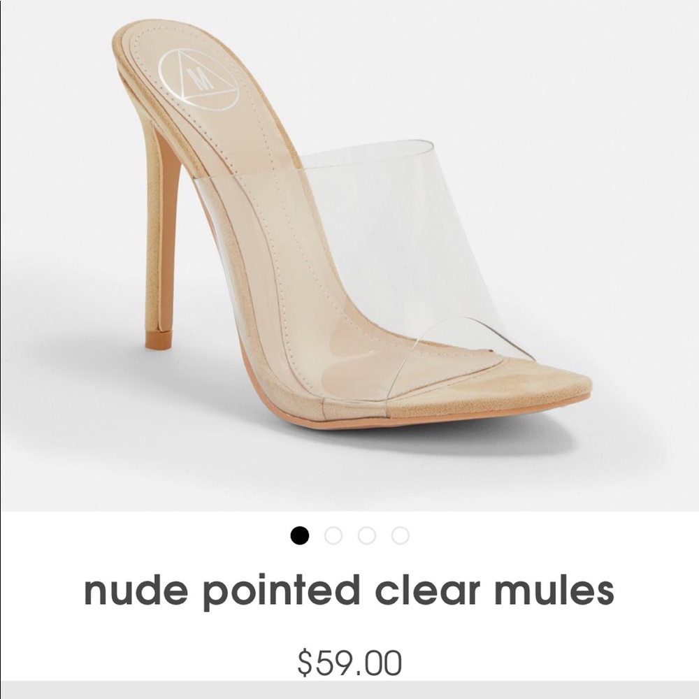 Clear heels / mules